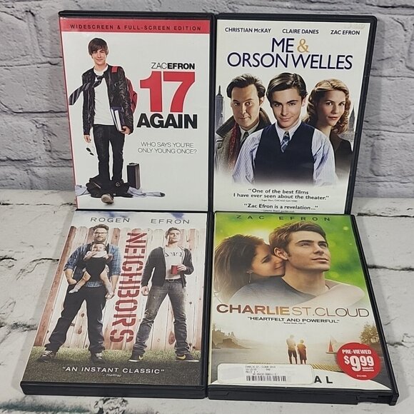 Other - Zac Efron Movies DVD Lot 17 Again Me Orson Welles Neighbors Charlie St Cloud